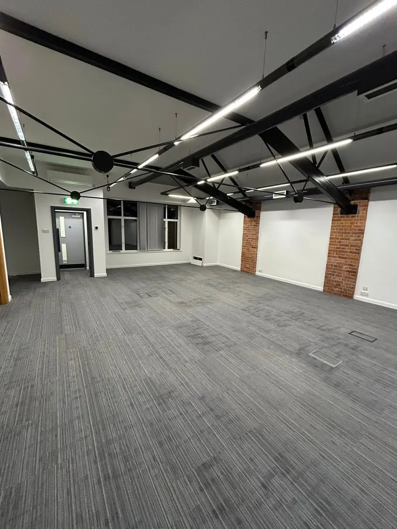 Commercial office interior decorated by Woody's Decorating in Guernsey